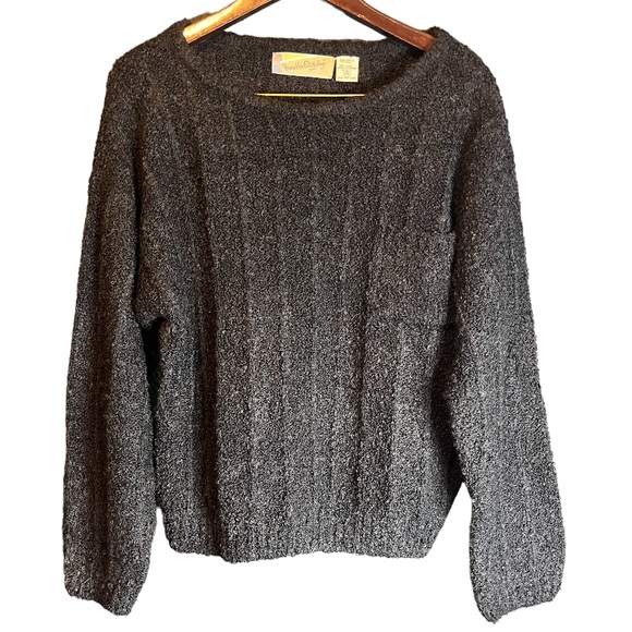 Diane Von Furstenberg Vintage Knit Sweater, Jet Black | M - Picture 9 of 13